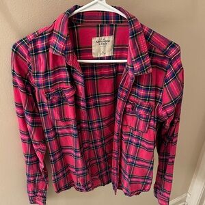 Abercrombie & Fitch Kids Red and Blue Plaid Shirt
